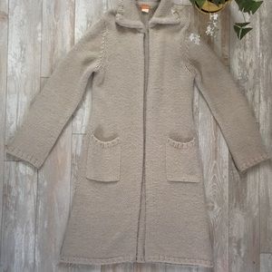 J. Crew Alpaca Sweater Coat L